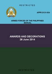 AFP Awards and Decorations Manual ( 2014) : Armed .